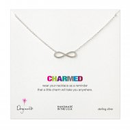 charmed large classic infinity necklace, sterling silver
