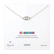 large eye necklace, sterling silver