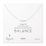 small bar necklace, sterling silver