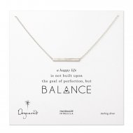 large bar necklace, sterling silver