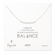 medium square bar necklace, sterling silver