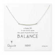 large square bar necklace, sterling silver