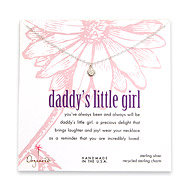 sterling silver daddy's little girl necklace with teeny daisy charm
