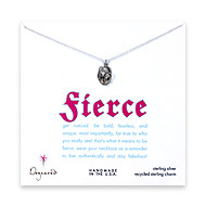 sterling silver fierce necklace with lion head charm