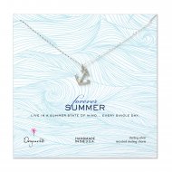 forever summer classic anchor necklace, sterling silver