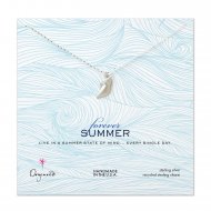 forever summer conch shell necklace, sterling silver