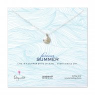 forever summer luck sand dollar necklace, sterling silver