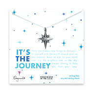 sterling silver it's the journey necklace with north star charm