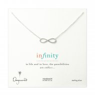 large classic infinity necklace, sterling silver