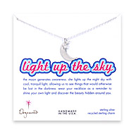 sterling silver light up the sky necklace with moon and star