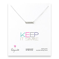 keep it simple sterling silver bar necklace