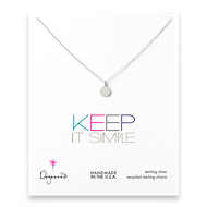 keep it simple sterling silver circle necklace