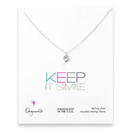 keep it simple sterling silver lotus petal necklace