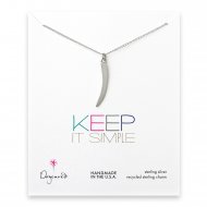 keep it simple sterling silver necklace with large horn