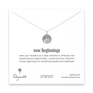 new beginnings lotus disc necklace, sterling silver - 18 inch