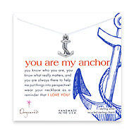 sterling silver you are my anchor necklace with anchor charm