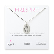 free spirit sterling silver dream catcher necklace - 32 inches