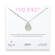 free spirit sterling silver elephant necklace - 32 inches