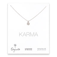 karma diamond sterling silver necklace