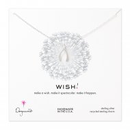 medium wishbone necklace, sterling silver