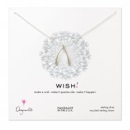 big wishbone necklace, sterling silver