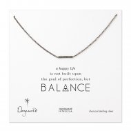 small bar necklace, charcoal