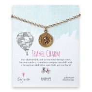 travel charm bracelet, gold dipped