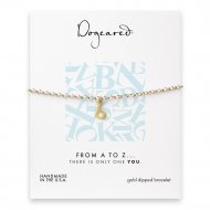 open b bracelet, gold dipped