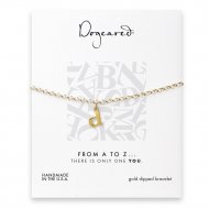 open d bracelet, gold dipped