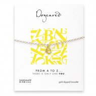 open e bracelet, gold dipped