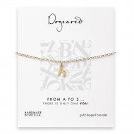 open h bracelet, gold dipped