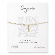 open l bracelet, gold dipped