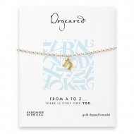 open n bracelet, gold dipped