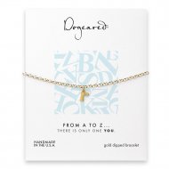 open r bracelet, gold dipped