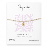 open s bracelet, gold dipped