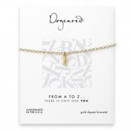 open t bracelet, gold dipped