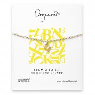 open u bracelet, gold dipped