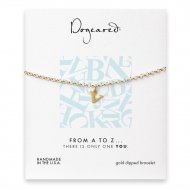 open v bracelet, gold dipped