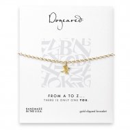 open x bracelet, gold dipped