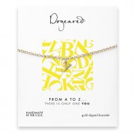 open y bracelet, gold dipped