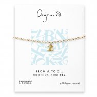 open z bracelet, gold dipped