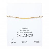 large square bar bracelet, gold dipped