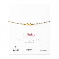infinity charm chain bracelet, gold dipped