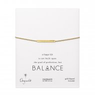 large bar bracelet, gold dipped