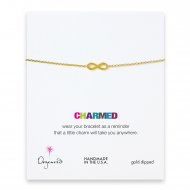 charmed infinity bracelet, gold dipped