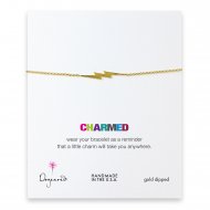 charmed big bolt bracelet, gold dipped