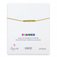 charmed large bar bracelet, gold dipped