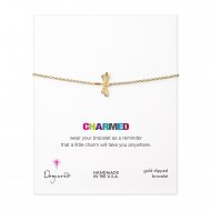 big dragonfly bracelet, gold dipped