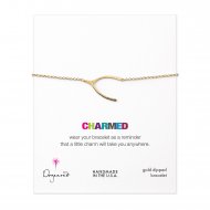 charmed big wishbone bracelet, gold dipped