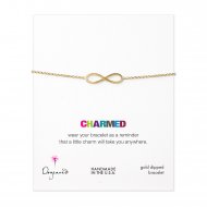 charmed large classic infinity bracelet, gold dipped